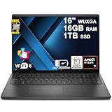 Dell 16 Laptop 16' WUXGA Touchscreen AMD 8-core Ryzen 7 250 (i7-1355U) 16GB DDR5 1TB SSD Backlit ExpressCharge Wi-Fi6 for Creator Designer Business Professional Work Win11 ICP Hub