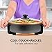 OVENTE 12 Inch Electric Skillet and Frying Pan with Nonstick Coating, 1400W Power, Adjustable Temperature Control, Tempered Glass Lid with Vent and Cool Touch Handles, Copper SK11112CO