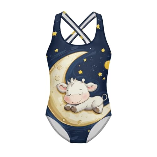 Image of Kids One Piece Swimsuit for Girls 5-14 Years Old Pretty Secure and Comfortable