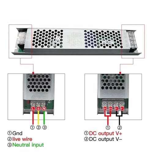 Alimentation LED 24V 400W en aluminium avec boîtier mince AC DC