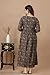 Womens Indian Top Printed Pure Cotton Maternity Dress Baby Feeding Anarkali Kurta (US, Alpha, Large, Regular, Regular, Brown)