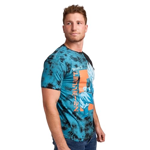 Dragon Ball Z Goku Kanji Adult Blue-Green Short Sleeve Tee2