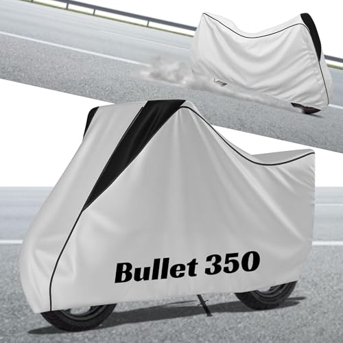 Image of Stylish Water Resistant Bike Body Cover Compatible with Bullet 350 & All Models | UV Protection, Dustproof, Heat Resistant, Two Wheeler | New All Weather Protection, Dust & Rain