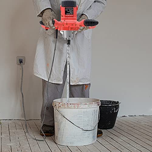 Mlliquea 2100W Electric Handheld Concrete Mixer Drill, Portable Cement Mixer Stirrer With Rod For Mixing Grout Paint Mortar Mud Plaster, 6 Speed Adjustment 110V #TOP6