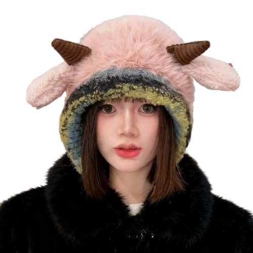 Sombrero de peluche genérico – 20,87-22,83 pulgadas – Sombrero de oveja | Orejeras a prueba de viento suaves y cálidas para mujeres, niñas, mujeres, adolescentes, adultos, desplazamientos escolares