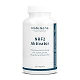 NatuGena NRF2 Aktivator Quercetin, 100 mg Sulforaphan aus 1000 mg Brokkoli-Extrakt pro Tagesdosis, Trans-Resveratrol, 90 Kapseln (30 Tage Packung)