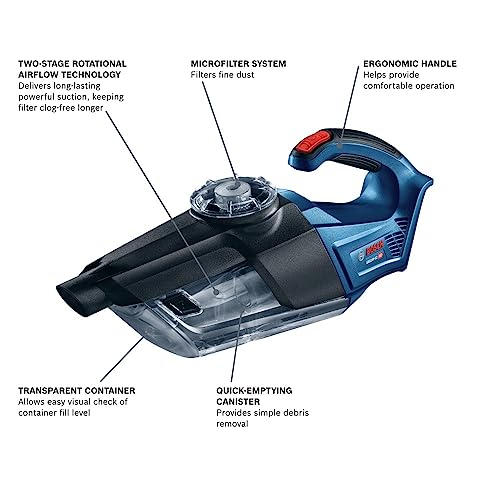 Image of Bosch GAS18V-02N 18V Handheld Vacuum Cleaner, Battery Not Included