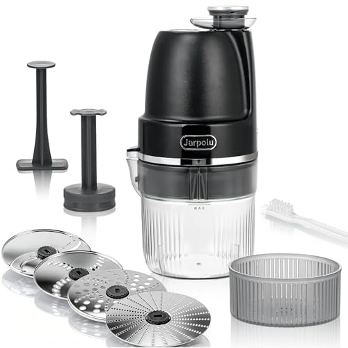 Jarpolu 4-in-1 Electric Cheese Grater & Food Processor
