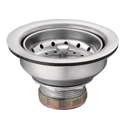 Moen Kitchen Sink Strainer Basket with Drain Assembly, Stainless Steel, 22036 by Moen - Used condition - US$11.43