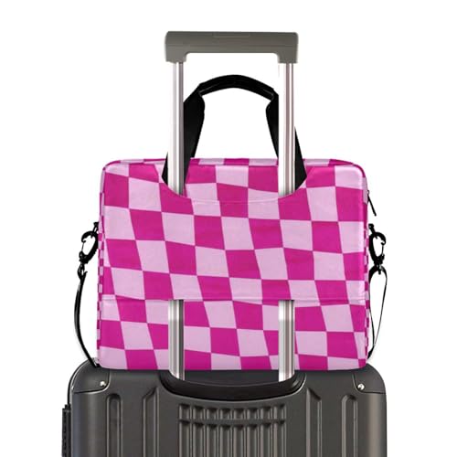 Bolso Maletín para Laptop 15.6 Pulgadas Rosado a Cuadros miniatura 4