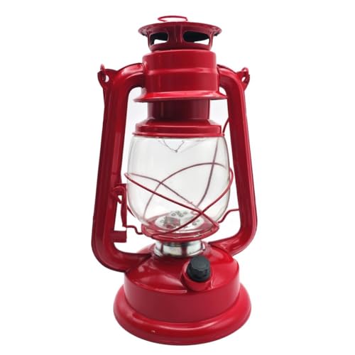 Gerson 11-Inch Red Metal 17 LED Hurricane Lantern with...