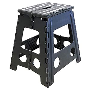 Benson Opvouwbaar Krukje Groot – Zwart/wit