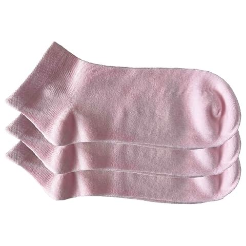 Rambutan Women Comfort Seam Plain Color Rayon made from Bamboo Low Cut Ankle Socks (3 Pack) Pink Cover