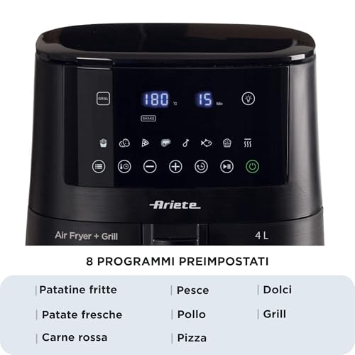 Ariete 4633 Friteuse à air capacité 9 programmes fonction Shake and Grill Température jusqu'à 200°C - vue 3