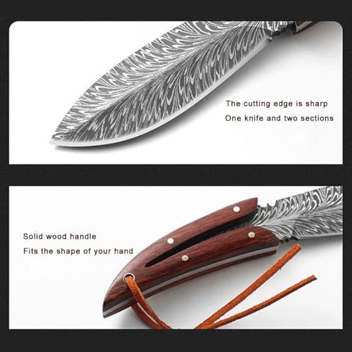 Image of Professional Knife Hand Boning Knife with Sheath Viking Style, High Carbon Steel Japanese Chef Knife Cleaver Knife for Kitchen