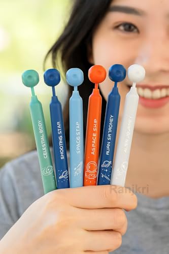 Image of Space Theme Premium Gel Pens Set for Students | Smooth Writing Fine Tip 0.5mm Pen Kit | Non-Smudging Ink | Cute Stationery Gift for Girls, Boys & Kids