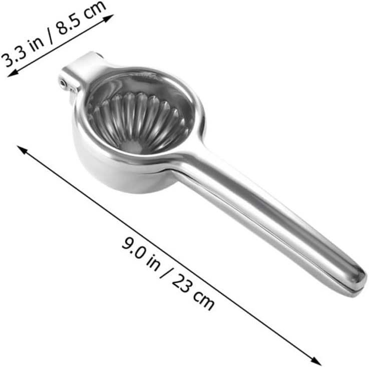 Heavy Duty Stainless Steel Manual Fruit Squeezer Large Handheld Lemon Juicer Ergonomic Handle Non-electric Citrus Press for Kitchen and Household Use