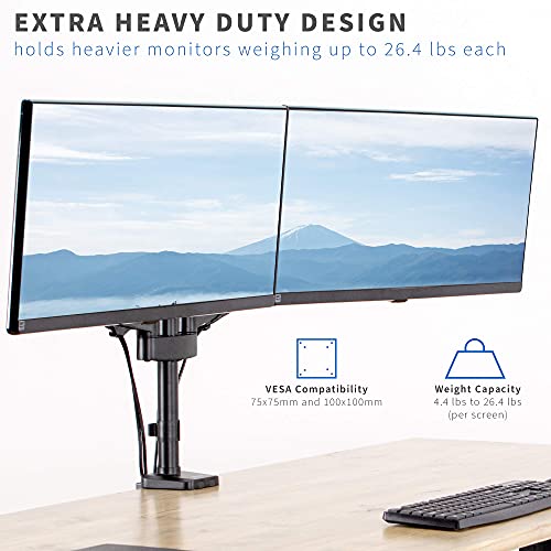 VIVO Heavy Duty Dual Pneumatic Monitor Stand #TOP25