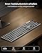 ProtoArc Beleuchtete Kabellose Tastatur für Mac, K110-A Aluminium-Bluetooth-Tastatur Full-Size, Mehrere Geräte, Flach, Wiederaufladbar, Funktastatur für MacBook Pro/Air, Mac mini, iPad