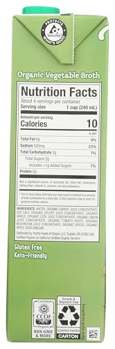 Pacific Natural Foods Organic Vegetable Broth (1 x 32 FL OZ) - Image 6