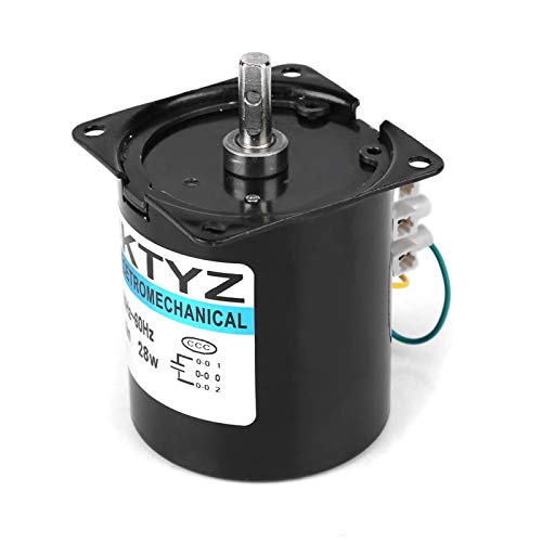 60KTYZ Synchrongetriebemotor AC 220V 2.5/20/30/110RPM CW/CCW Drehmomentrichtungssteuerung 28W Untersetzungsmotor(110RPM)
