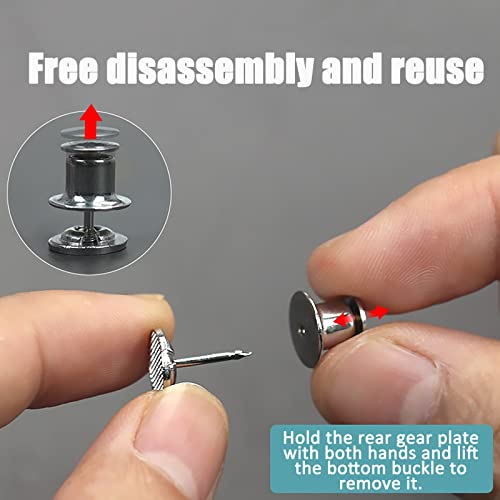 Qkari Jean Button Pins, Adjustable Jean Button, Detachable Jean Button Pin, No Sewing Required, Perfect Fit Instant Jean Button(White Pearl) #TOP3