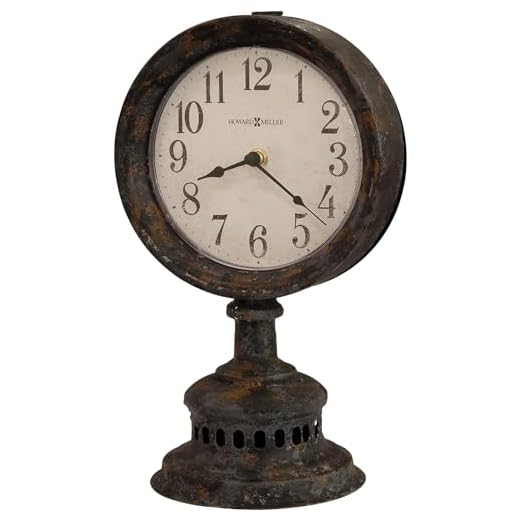 Howard Miller Hagerman Oversized Wall Clock II 549-693 – 14-Inch Diameter, Wrought Iron, Charcoal Gray Spade-Style Hands, Vintage Home Décor, Quartz Movement
