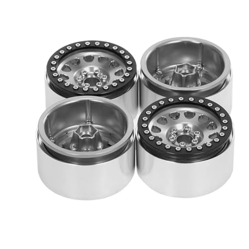 Jantes roue beadlock 1:10 de haute précision grises pour amateurs de voiture modifiés RC