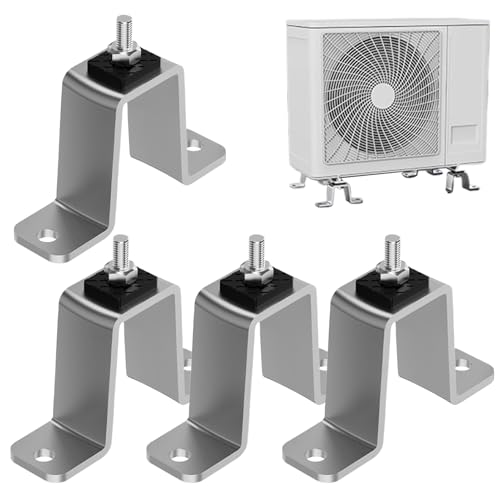 Standfüße für Klimaanlage, 4 Stück, Antivibrationshalterungen für Split-Kondensator, Befestigungsfüße aus Edelstahl für Klimaanlage, Renovierung, Garten