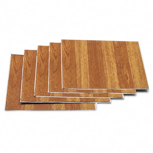Revêtement de sol autocollant en vinyle dalle brillante 30,5x30,5 cm pour 3 m²