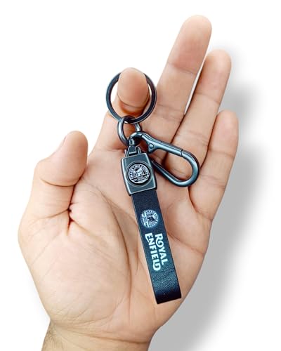 Image of Zuno Leather Keychain Compatible with RE Bike Keys | Key Holder for Classic 350, Hunter 350, Bullet 350, Meteor, Himalayan | Keyring Gift for Men & Women - Anniversary