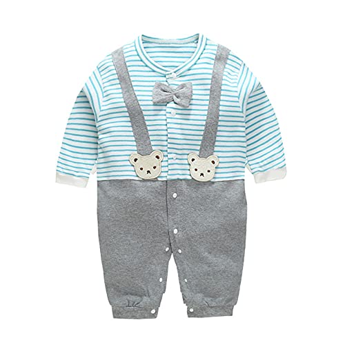 Image of GORBAST Newborn Baby Boy Romper Clothes Suit Long Sleeve Jumpsuit Outfit