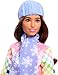 Barbie Careers Snowboarder Doll Wearing Pink Snow Jacket, Pants & Boots with 10+ Accessories Including Color-Change Snowboard