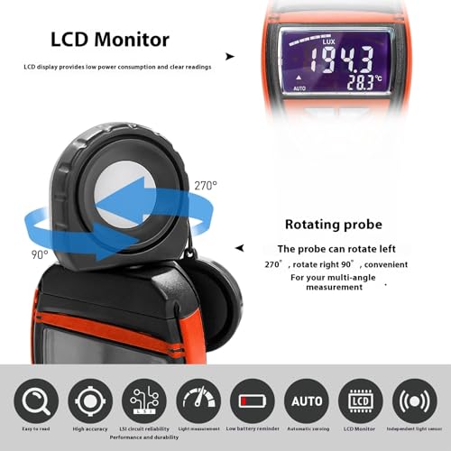 Medidor digital con almacenamiento de datos y pantalla LCD de alta precision 8