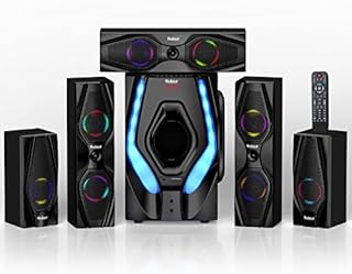 Bobtot Home Theater System Surround Sound Speakers - 1200 Watts 10 inch Subwoofer 5.1/2.1 Channel Bluetooth Input LED Light Effects Home Audio Stereo System for 4K TV Ultra HD AV DVD FM Radio USB