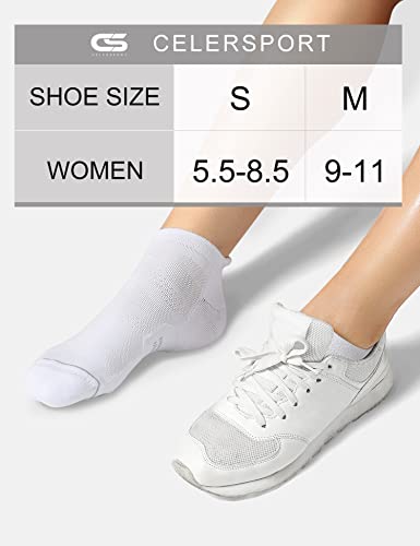 Image of CS CELERSPORT 6 Pack Women's Ankle Running Socks Cushioned Low Cut Tab Athletic Socks