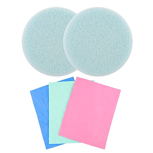 OTCRAFT 5 Pcs/Set Stamp Shammy Scrubber,Stamp Cleaning Sponge,Ink Removing Tool for Applicable to Stamp Cleaning Cloth Stamps Rubber Stamps,Stamp Positioners and Craft Supplies Tool