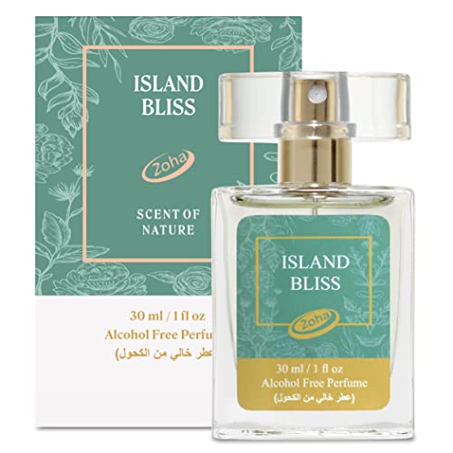 Zoha Island Bliss Perfume Oil For Women And Men | Alcohol Free Fragrance With Skin Moisturizer | Scent Inspired By Chrome Perfume #TOP10