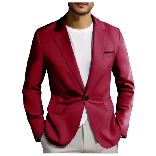 Mens Sport Coats Casual Blazers Slim Fit Casual Blazer Long Sleeves Peak Lapel Business Daily Lightweight Sport Coat