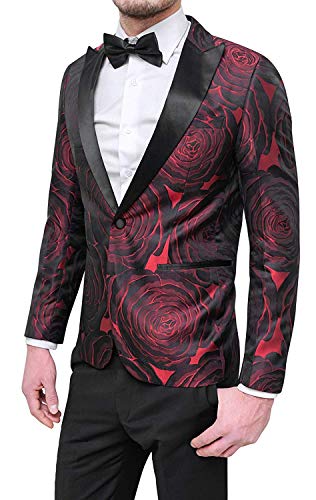 Robe de chambre pour homme en satin style smoking damassé élégant pour mariage