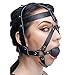 Master Series Leather Head Harness with Ball Gag
