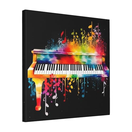 Toile murale piano pour raviver un mur blanc terne avec des notes de musique