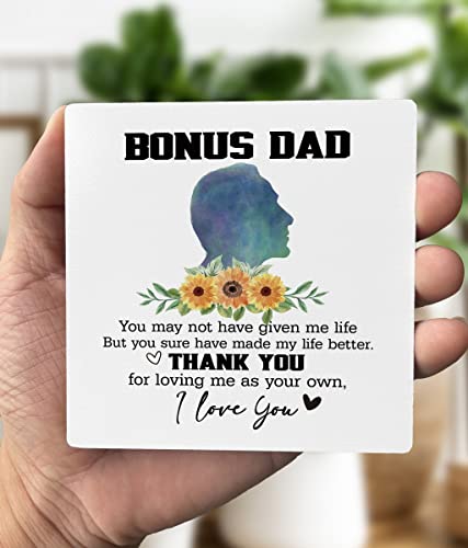 Tomybonusdadwoodplaquegiftiloveyoudadplaquewithwoodenstandmeaningfulwoodsignplaquegiftgiftforstepfathermeaningfulgiftsforstepdadbirthdaychristmasfathersdaygift Urban Country Home Decor To my bonus dad wood plaque gift i love you dad plaque with wooden stand meaningful wood sign plaque gift gift for stepfather meaningful gifts for stepdad birthday christmas fathers day gift urban country home decor