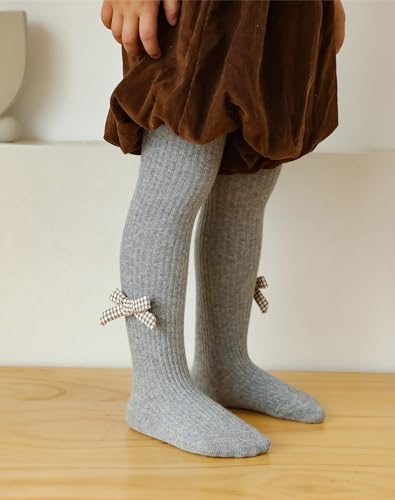 Baby Girl Tights Toddler Cable Knit Tights with Bow Mesh Leggings Stockings Pantyhose 3 Pack4