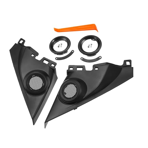 A ABSOPRO Interior Front Car Door Speaker Window a Pillar Cover Trim Tweeter Speaker Panel Fit for Honda Civic 2016-2019 with Screwdriver and Screws ABS Black - Pack of 2 Item Replacement