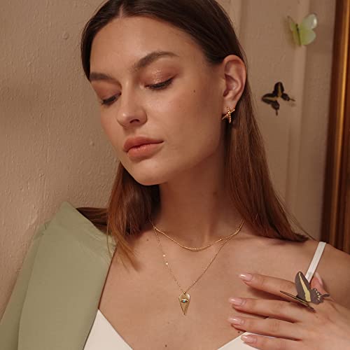 Image of MEVECCO Dainty Pendant Layered Necklaces for Women