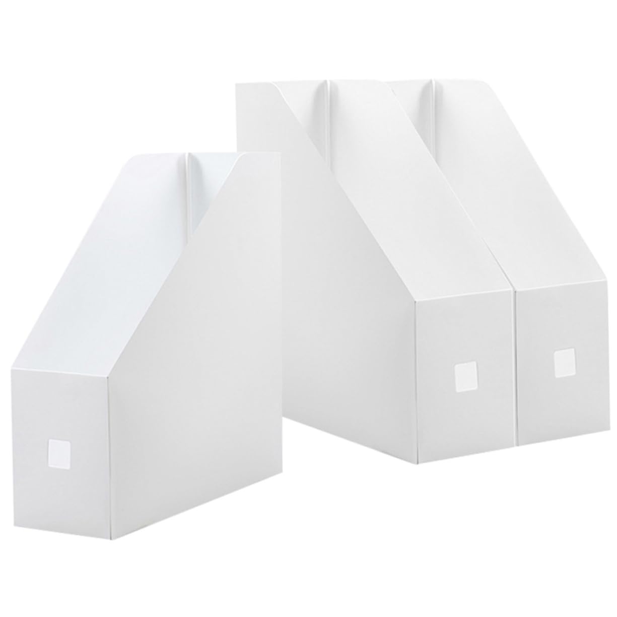 AUTSUPPL 3Pcs File Document Box Plastic File Holders for Office Home Organization Desktop File Organizer for Books Magazines and Documents Stylish