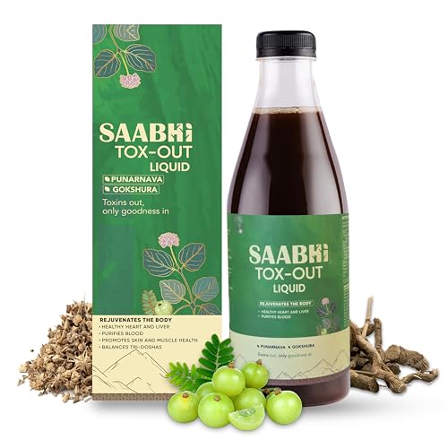 Image of SAABHI Tox-out Liver Detox Juice 500ML | Kidney Care & Body Detox Supplement | Amla, Punarnava, Bhumi Amla | Blood Purifier & Digestive Health | 100% Ayurvedic AYUSH Approved