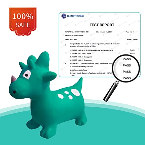 Hotmax Bouncy Horse, Dinosaur Hopper Toys, Inflatable Ride Bouncy Animals Toys For Toddlers, Baby First Birthday Gift For Boy Girl (Dinosaur) #TOP3
