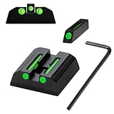 NIRIAHO Aluminum Fiber Optic Sights, Red/Green Front and...